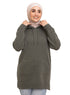 Olive Hoodie Pullover - Khotwh